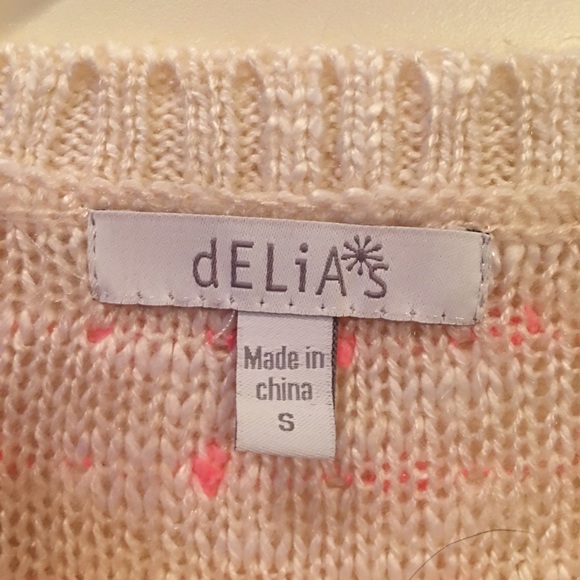 DELIAS Women’s Pink Ivory Sweater Size Small EUC - Picture 3 of 4